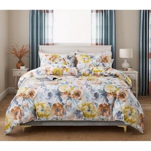 Duvet Cover Set Full Size 3 Piece Luxury Farmhouse Bedding 82x86"
